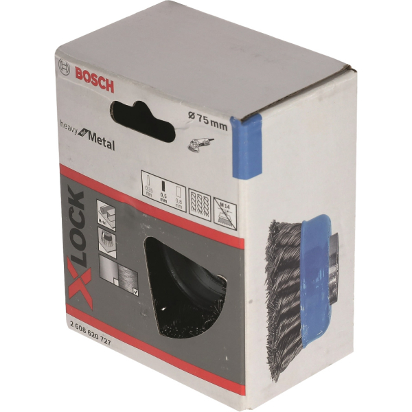 Щетка BOSCH X-LOCK чашечная пучки 75 мм сталь 0.5мм    2.608.620.727