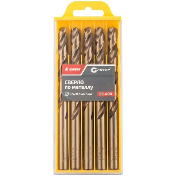 Сверло Cutop EXPERT 8,5*117 по металлу 5 шт   53-490