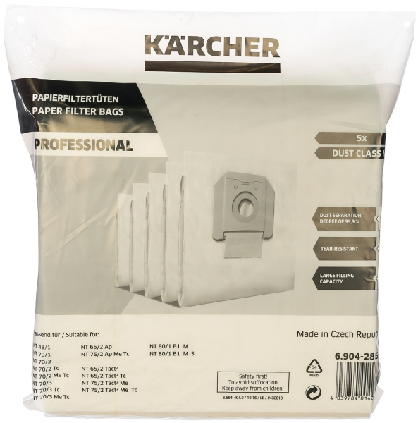 Мешки для пылесоса Karcher NT 65/2 (5 шт)