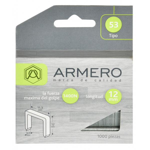 Скобы для степлера ARMERO тип 53, 12мм     A312/009