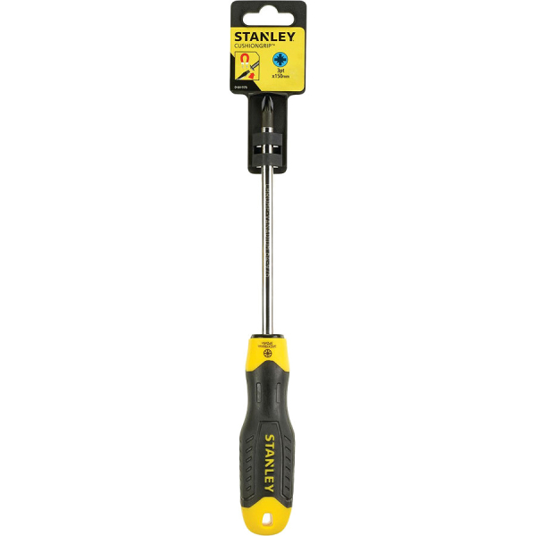 Отвертка STANLEY CUSHIONGRIP шлиц Pozidriv 3x150мм     0-64-976