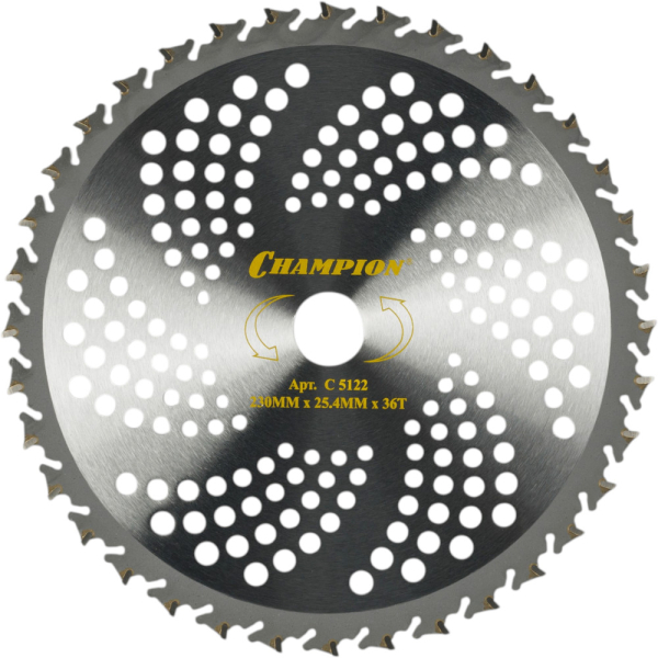 Нож CHAMPION для триммера 36 зубчатый d=230*25.4mm  твердосплавные зубцы   C5122
