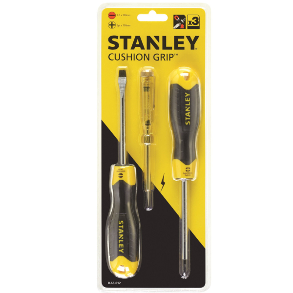Набор отверток STANLEY CUSHIONGRIP 3 шт.    0-65-012