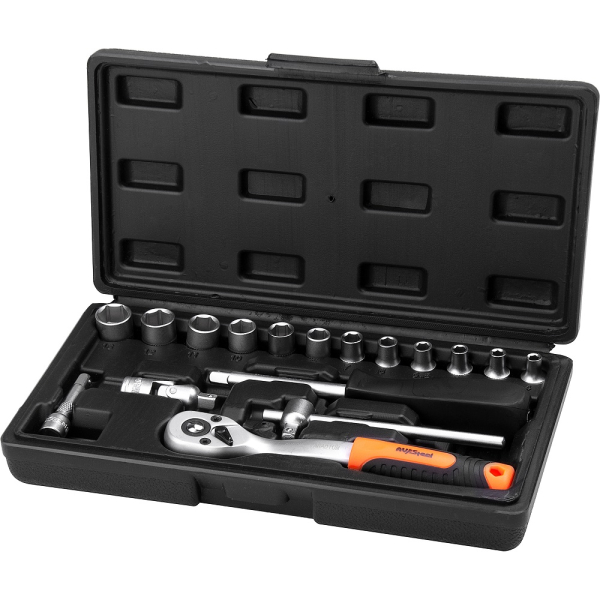 Набор инструмента AV Steel 17 предметов 1/4"  AV-011017