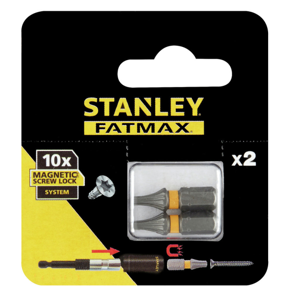 Набор бит STANLEY FatMax MagnetScrLock T 15*25мм из 2 штук  STA62705