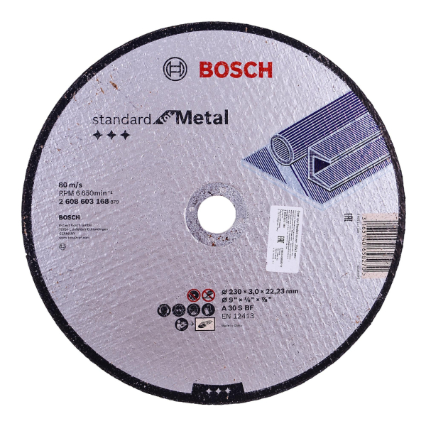 Диск абразивный BOSCH 230*22*3,0 металл     2.608.603.168
