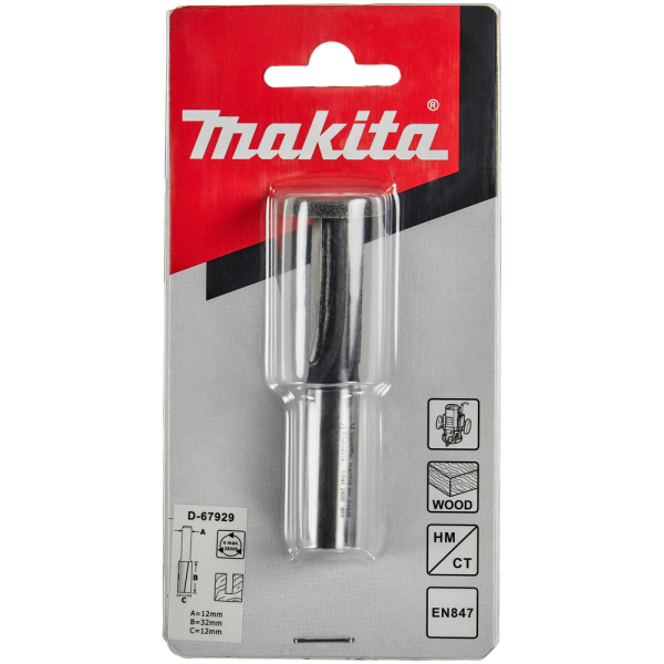Фреза Makita пазовая с 2 кромками 12*32*12*73*2Т      D-67929