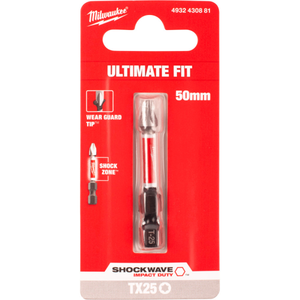 Бита Milwaukee SHOCKWAVE TX25 50мм