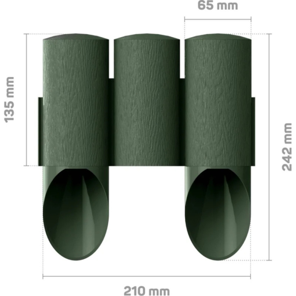 Бордюр садовый CELLFAST 24,2*2,1 м (зелeный)   34-012