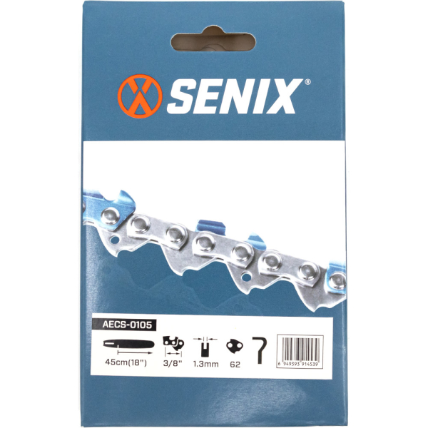 Цепь SENIX 18" 3/8" - 1,3 (62зв)   AECS-0105