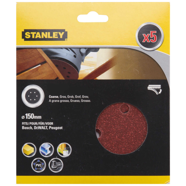 Круг шлифовальный STANLEY d-150 мм К-180     STA32352