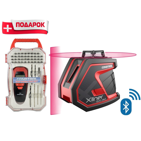 Лазерный уровень CONDTROL XLiner Duo 360 + CONDTROL Wall set   1-2-155