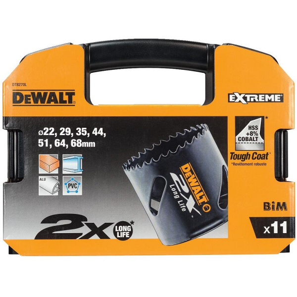 Набор коронок DEWALT DT 8270 Extreme 11 шт.