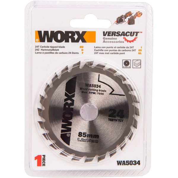 Диск п/п WORX WA5034 85*1.2*15 твердосплавный