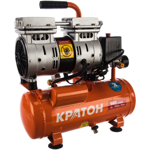 Компрессор КРАТОН с прямой передачей безмасляный AC-140-8-OFS