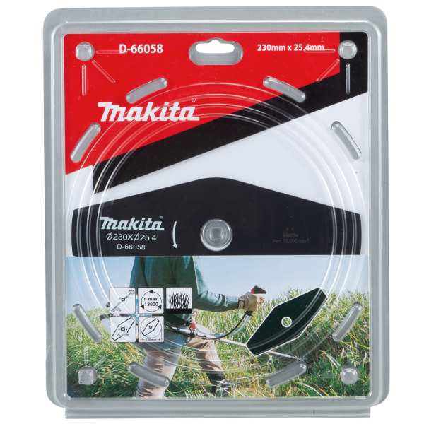 Нож Makita для травы d230x25,4 мм, 2 зуба   D-66058