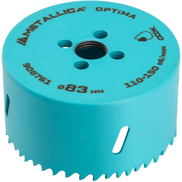 Коронка биметаллическая METALLICA Optima 83 мм 3 1/4" Vario 5/8-18UNF   908761