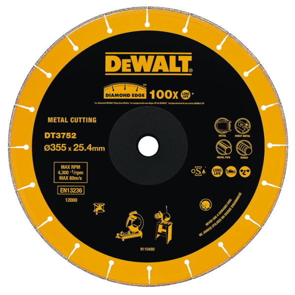 Диск алмазный DEWALT DT 3752 355*25,4 мм сегмент