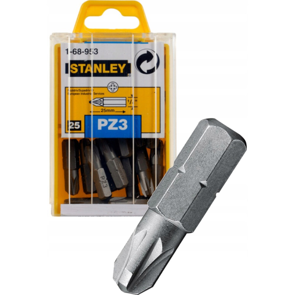 Вставка STANLEY с шестигр. хвостовиком 1/4"х25мм (упак. 25 шт.)     1-68-953