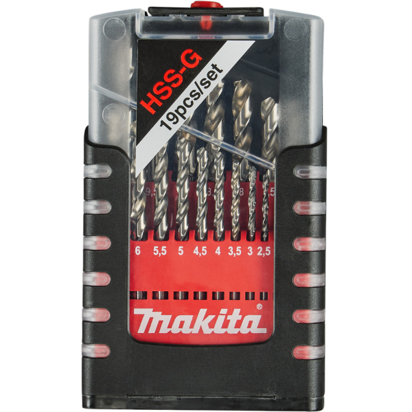 Набор сверл Makita по металлу из 19 штук   D-29941