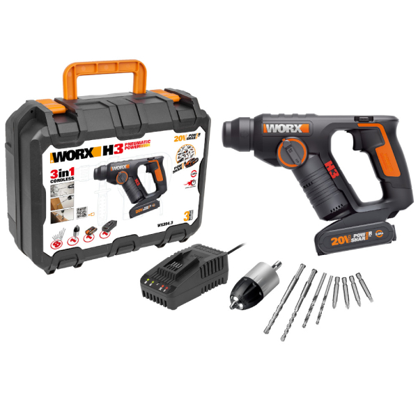 Перфоратор WORX WX 394.3 аккумуляторный