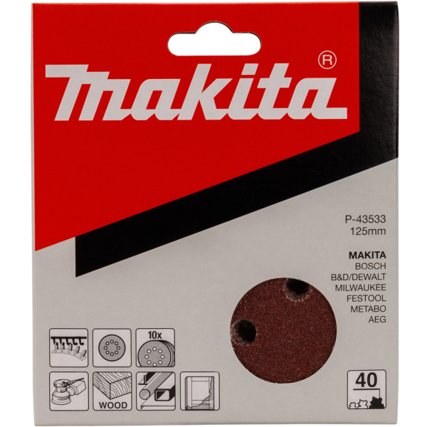 Круг шлифовальный Makita d-125 мм К-40     P-43533