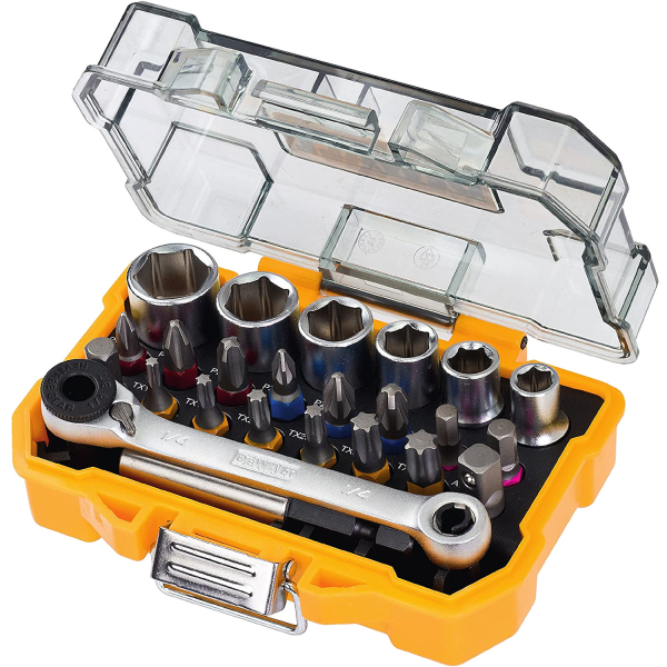 Набор бит и торцевых головок DEWALT DT 71516T из 24 штук кейс