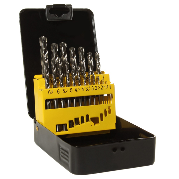 Набор сверл ГРАНИТ по металлу HSS-G из 19 штук