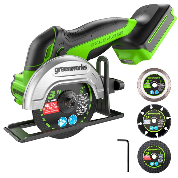 УШМ GREENWORKS GD24UCS 24 V без акк и з/у   3402007