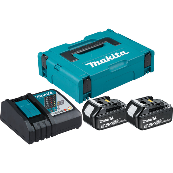 Аккумуляторная батарея BL1860B + з/у DC18RC Makita кейс    198118-0  