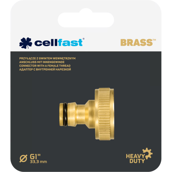 Адаптер CELLFAST BRASS с внутренней резьбой 1" латунный