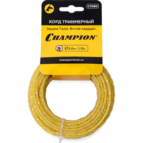Леска CHAMPION Square Twist 3,0*15 м (витой квадрат)   C7080