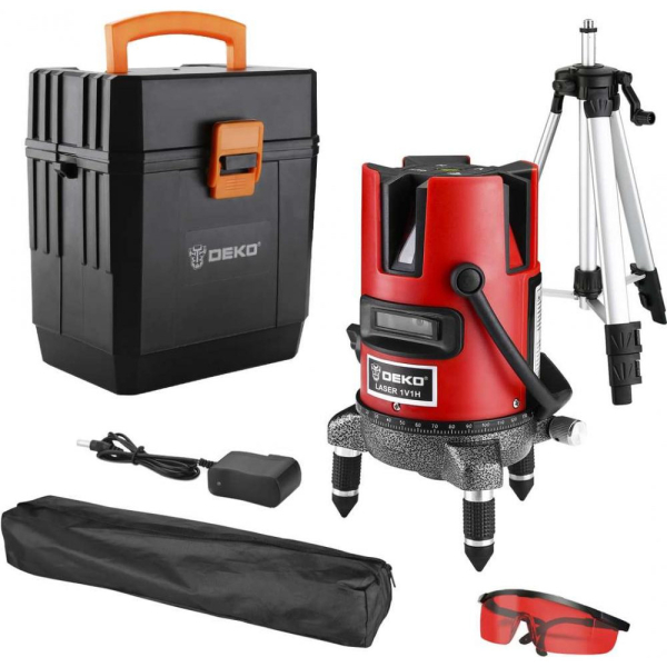 Лазерный уровень DEKO DKLL02 RB SET 4 самовыравнивающийся   065-0273 