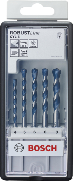 Набор сверл BOSCH CYL-5 Robust Line из 5 штук   2.608.588.165