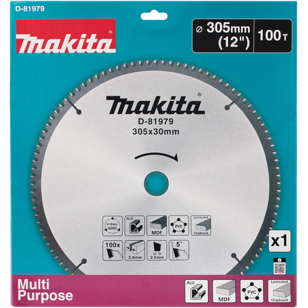 Диск п/п Makita 305*30*2.8/2*100T   (D-81979) универсальный