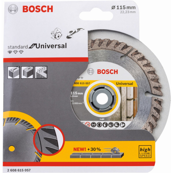 Диск алмазный BOSCH Standard for Universal 115*22.2 сегмент  2.608.615.057