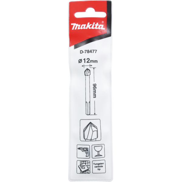 Сверло Makita по стеклу 12*96   D-78477