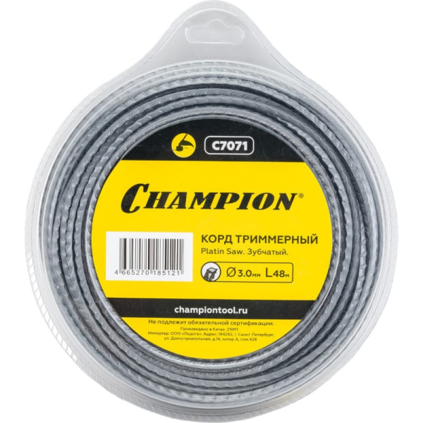Леска CHAMPION Platin Saw 3.0мм*48м (зубчатая)   C7071