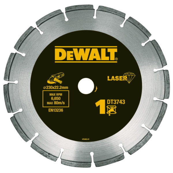 Диск алмазный DEWALT DT 3743 230*22,2 мм сегмент