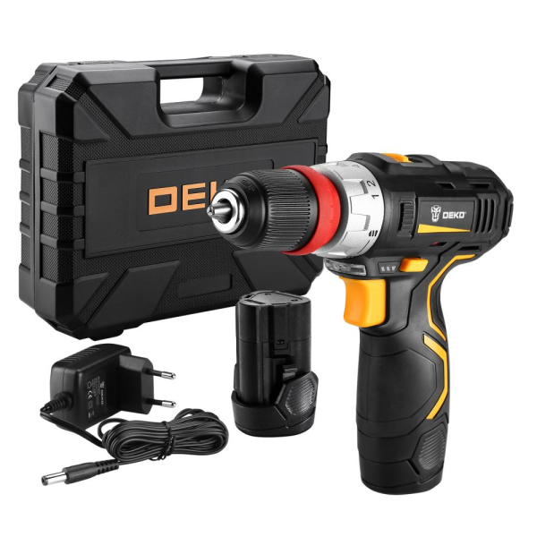 Дрель аккумуляторная DEKO GCD 12 DU3-Li 12v 2*1,5 Ah Li-Ion   063-4115