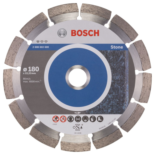 Диск алмазный BOSCH Stone 180*22.2 сегмент   2.608.602.600
