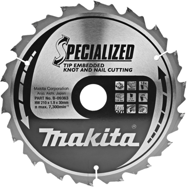Диск п/п Makita 210*30*18   (B-09363)