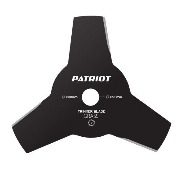 Нож Patriot 3-x зубчатый d=230/25.4mm  TBS-3