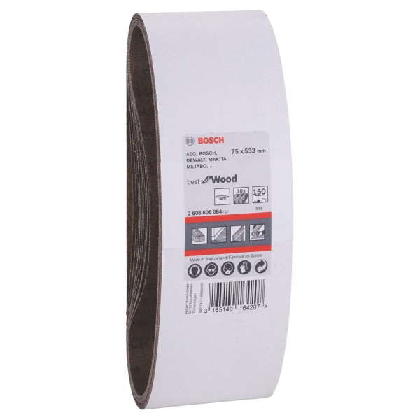 Шкурка BOSCH   75*533   Р-150 (уп. 10шт)  2.608.606.084