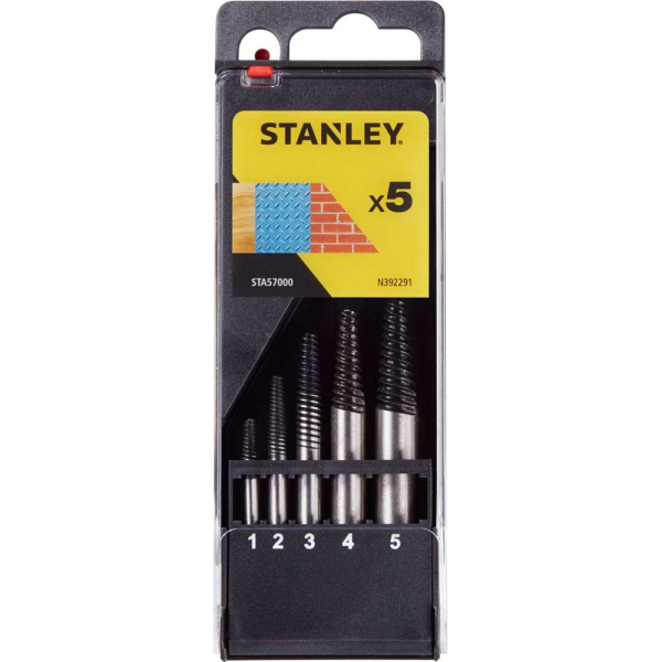 Набор экстракторов шурупов STANLEY 1-5мм 5шт   STA57000