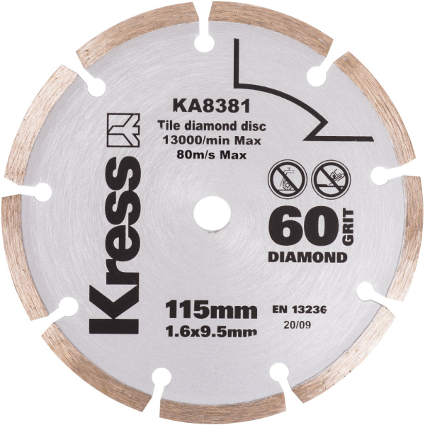 Диск алмазный KRESS 115х9,5мм   KA8381