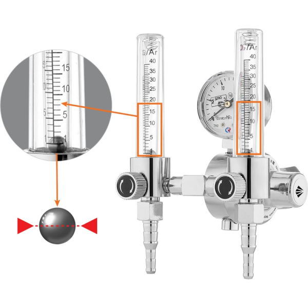 Регулятор расхода газа Сварог универсальный У-30/АР-40-Р-2 (ArR-198A) с поверкой   00000100545