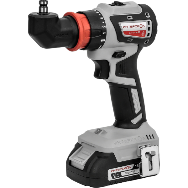 Дрель аккумуляторная Интерскол ДА-13/18В 50 АПИ (2 акк. 2Ач, 4 насадки, ЗУ,кейс)