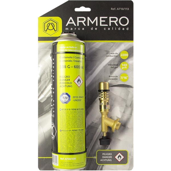 Газовый набор ARMERO горелка газовая + баллон 336гр     A710/113