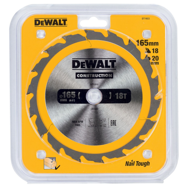 Диск п/п DEWALT DT 1933   165*20*18
